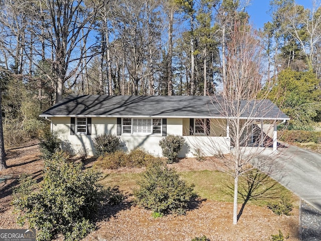 view of ranch-style home