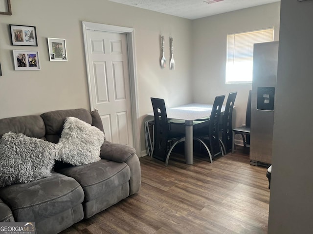 interior space with hardwood / wood-style floors