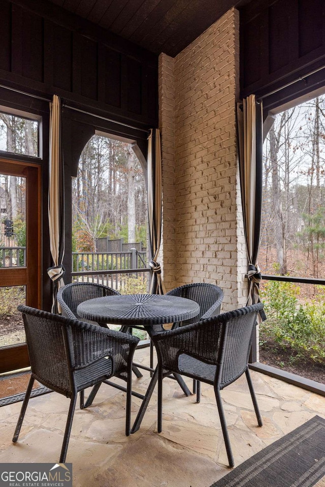 sunroom with a healthy amount of sunlight