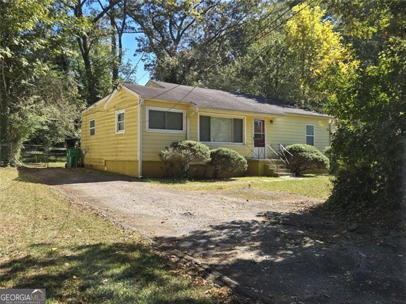 view of ranch-style home