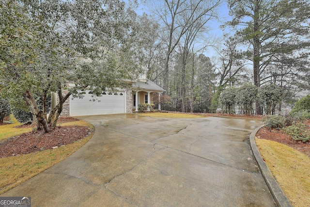 view of home's exterior featuring a garage