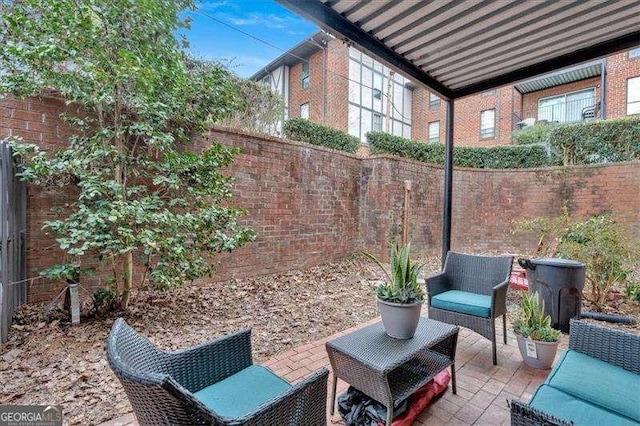 view of patio / terrace with a fenced backyard