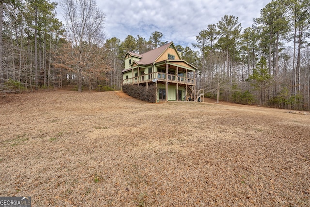 exterior space with a deck