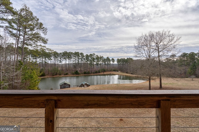 view of water feature