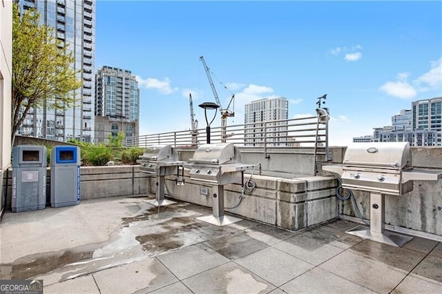 view of patio / terrace featuring a grill