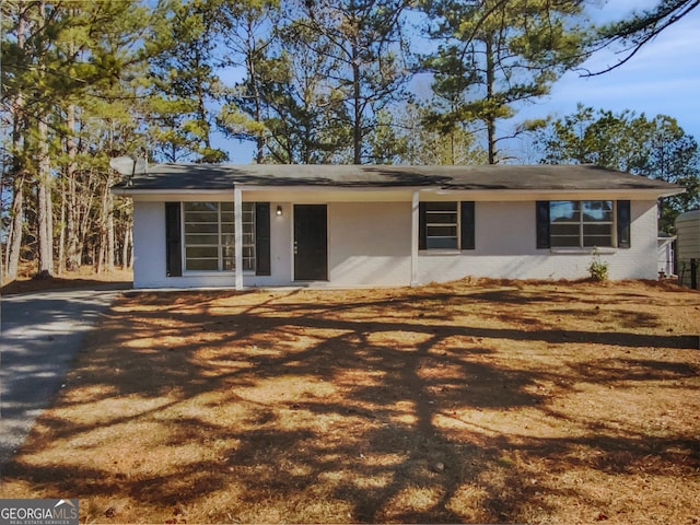 view of ranch-style house