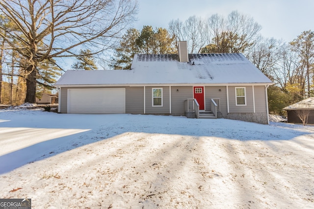 view of front property with a garage