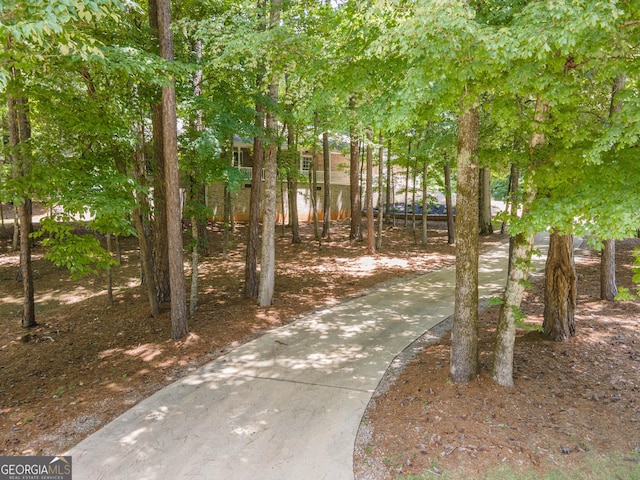 view of property's community with a water view