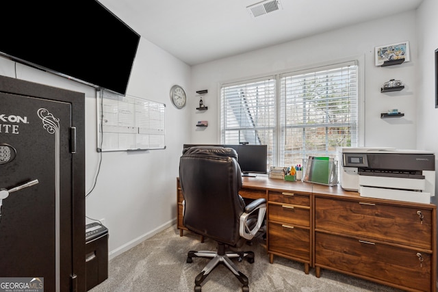 view of carpeted office