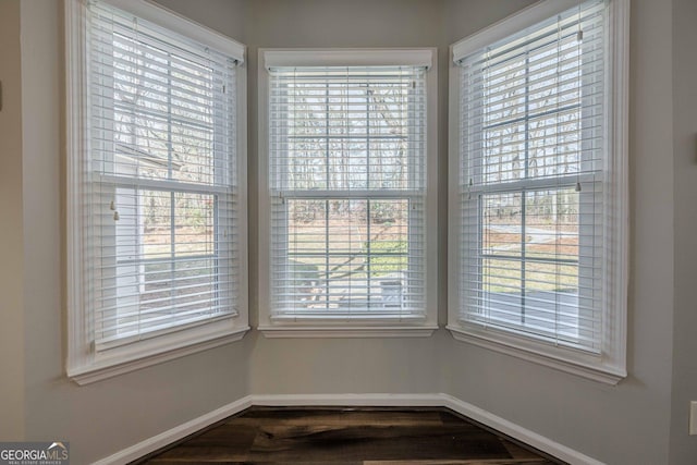 interior details with hardwood / wood-style flooring