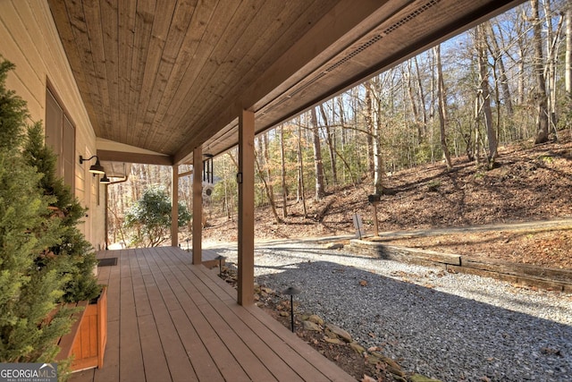 view of wooden terrace