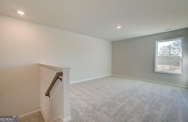 view of carpeted spare room