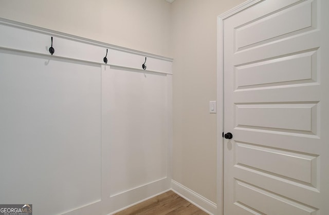 mudroom featuring light hardwood / wood-style floors