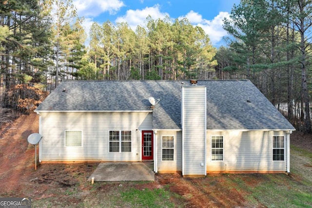 rear view of house with a patio area