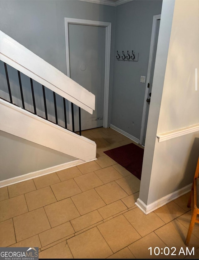 view of tiled foyer