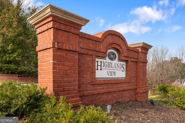 view of community sign