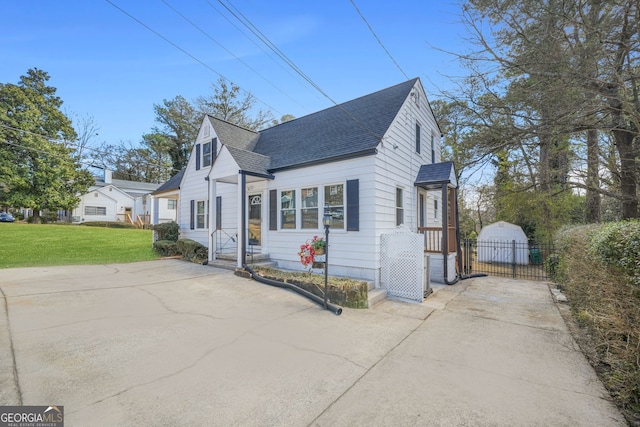 view of home's exterior with a yard