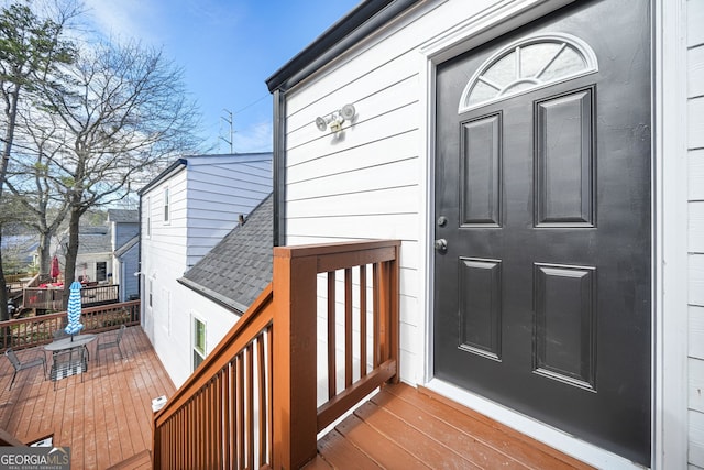 view of doorway to property