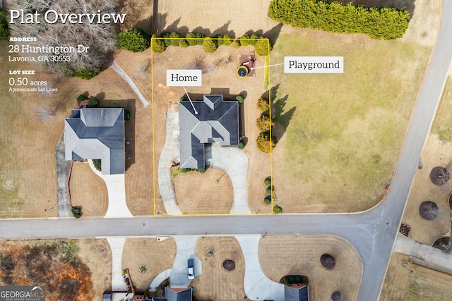 birds eye view of property