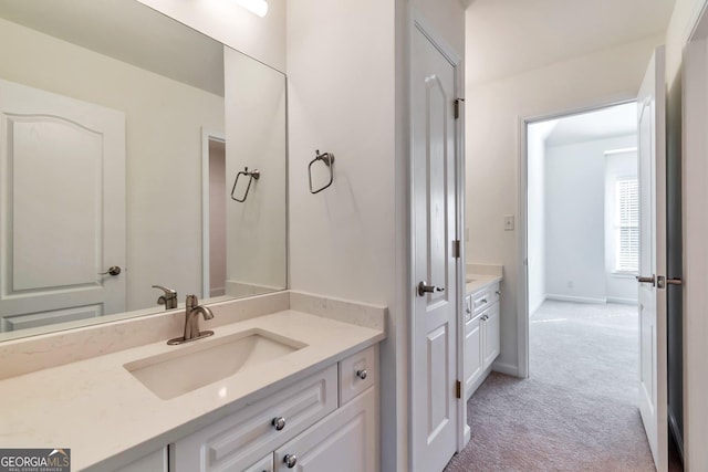 bathroom with vanity