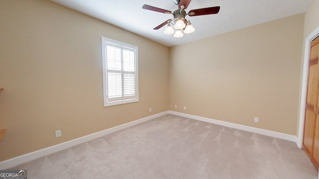 101 Willow Ridge Cir, Thomasville, GA 31757 - unfurnished bedroom featuring light colored carpet, baseboards, and a ceiling fan