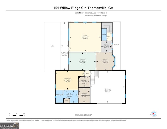 101 Willow Ridge Cir, Thomasville, GA 31757 - property floor plan