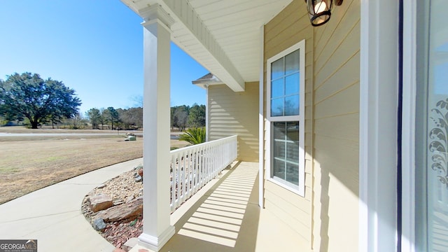 balcony with covered porch