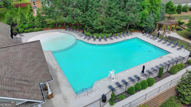 view of pool with a patio area