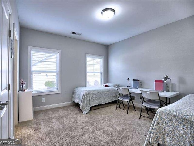 view of carpeted bedroom