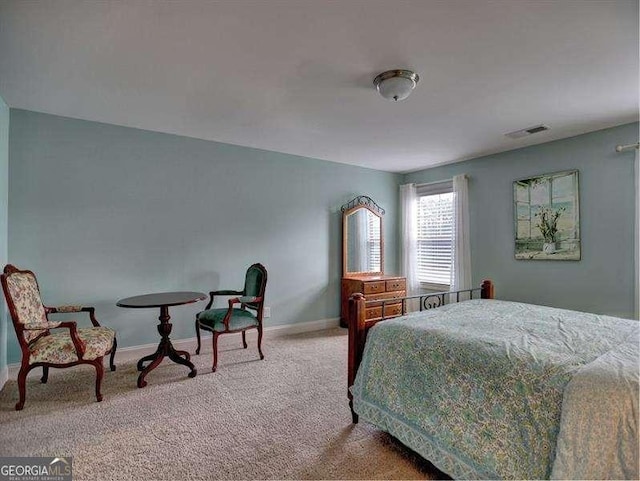 view of carpeted bedroom