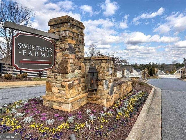 view of community sign