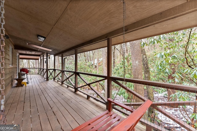 view of wooden terrace