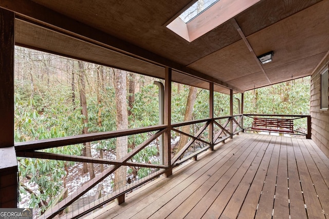 189 Wild Azalea Dr, Dillard, GA 30537 - deck featuring a view of trees