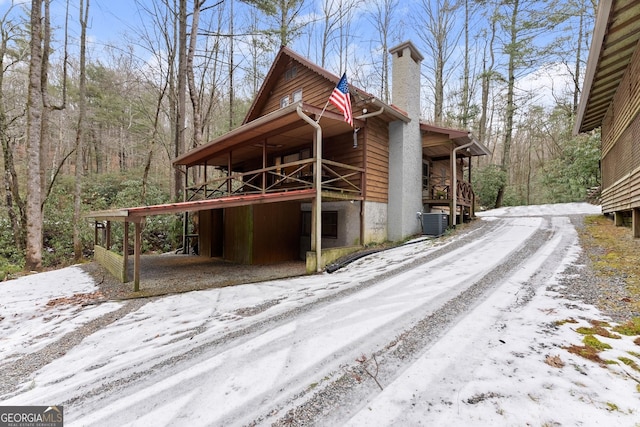 view of property exterior featuring cooling unit