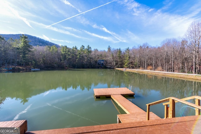 189 Wild Azalea Dr, Dillard, GA 30537 - view of dock with a water view and a forest view
