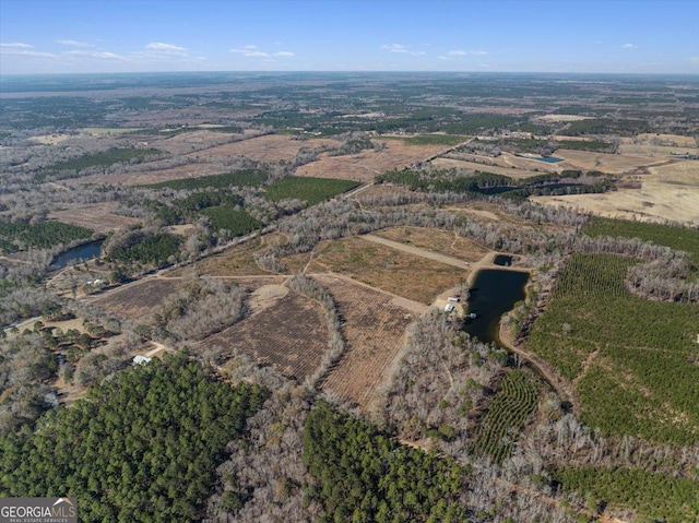 bird's eye view featuring a rural view