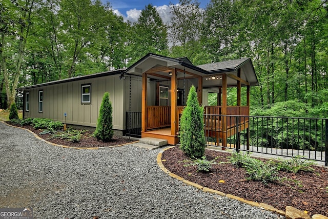 view of front of house with a porch