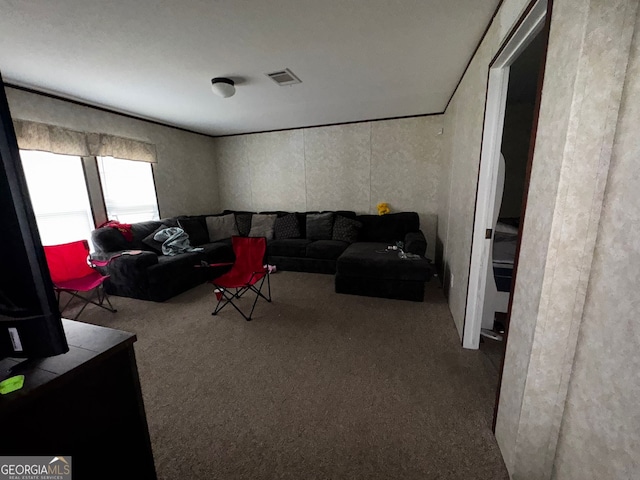 view of carpeted living room