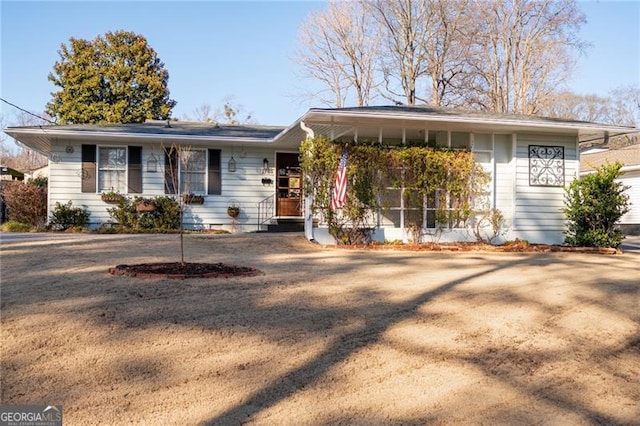 view of ranch-style home