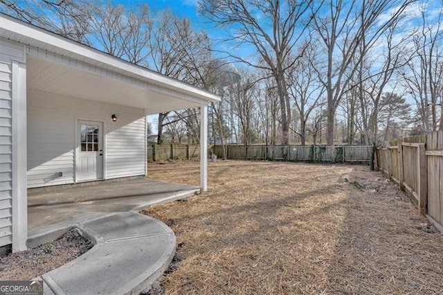 view of yard featuring a patio area