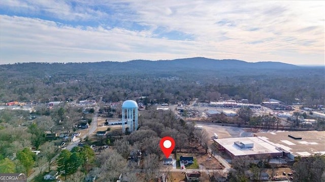 aerial view featuring a mountain view