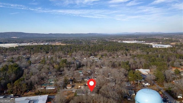 aerial view featuring a mountain view