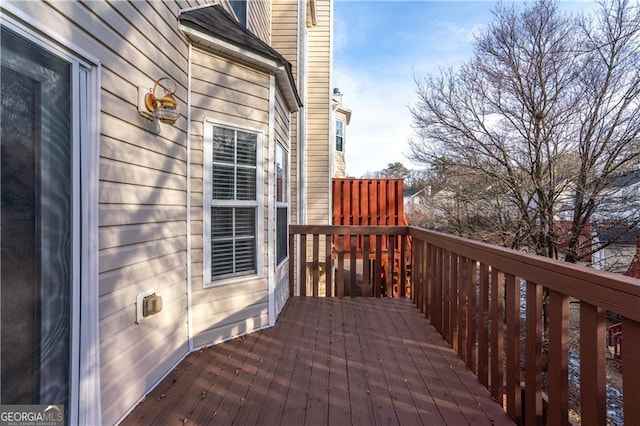 view of wooden terrace