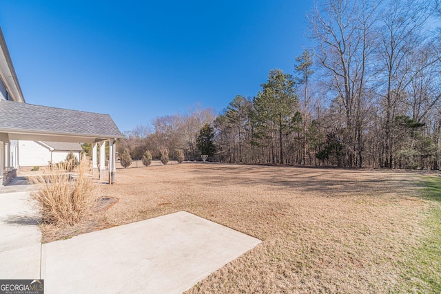 view of yard featuring a patio