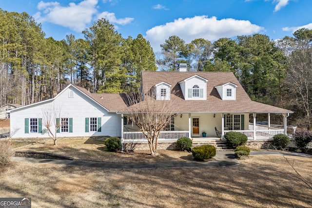 view of front of house featuring covered porch