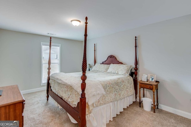 view of carpeted bedroom