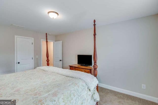 view of carpeted bedroom