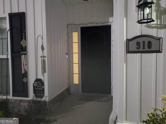 view of doorway to property