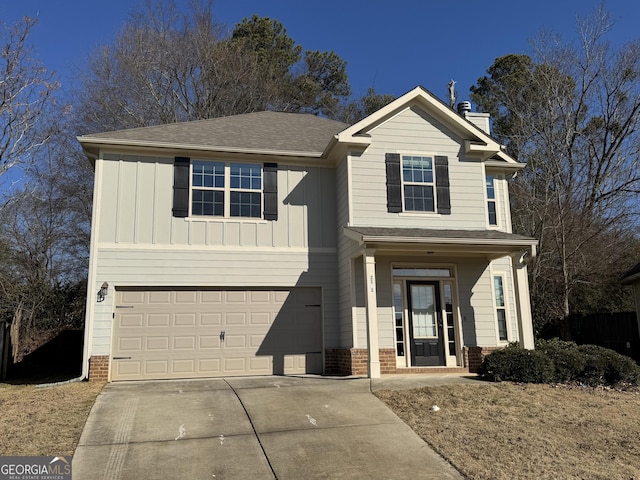 front facade featuring a garage