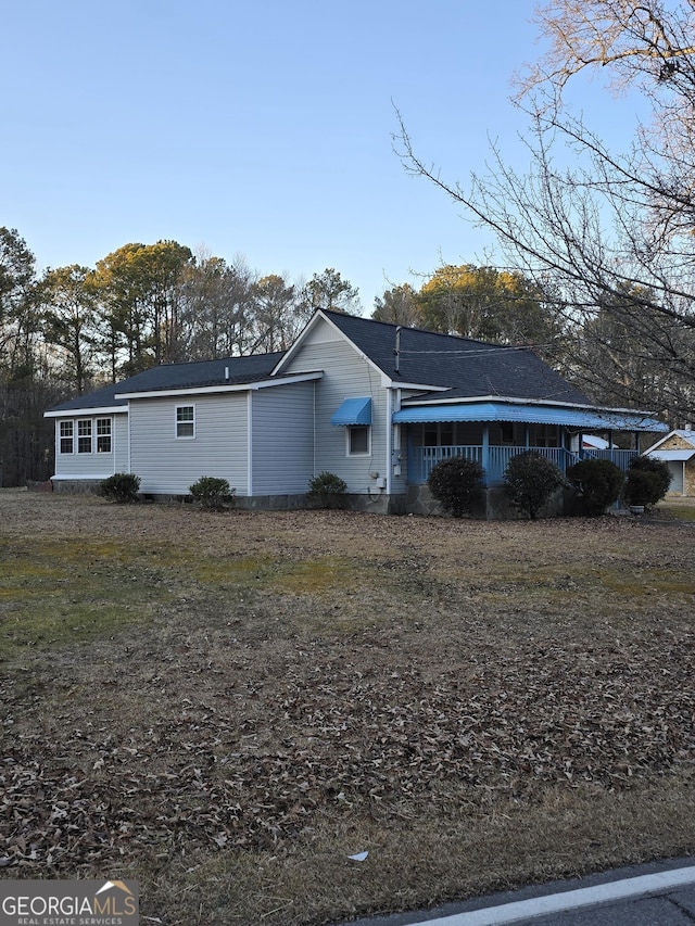 view of back of property